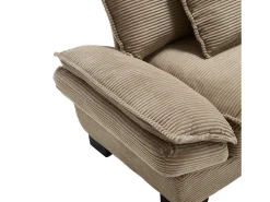 Sofá de 2 lugares - Sofá reto com almofadas - caqui - para sala e quarto