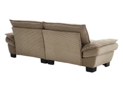 Sofá de 2 lugares - Sofá reto com almofadas - caqui - para sala e quarto