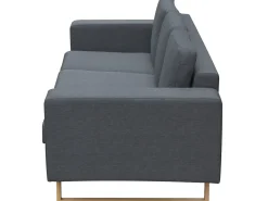 Sofá de 3 lugares 200 x 82 x 76 cm em tecido cinza escuro 02_0020661