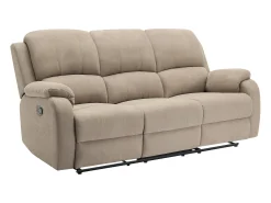 Sofá de 3 lugares articulado microfibra cor taupe BRODY