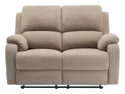 Sofá de 2 lugares articulado microfibra cor taupe BRODY