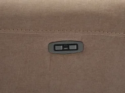 Sofá de 3 lugares articulado elétrico em tecido taupe DJARALO