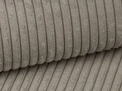 Sofá de 3 lugares assento profundo em veludo canelado taupe design PINETA