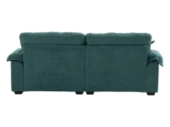 Sofá de 2 lugares com almofadas de camada dupla - Tecido chenille verde
