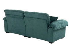Sofá de 2 lugares com almofadas de camada dupla - Tecido chenille verde