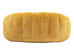 Sofá de 2 lugares com almofada - Sofá para adultos e crianças - Tecido de chenille amarelo