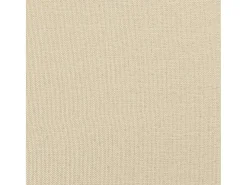 Sofá de 3 lugares com apoio de pés 180 cm tecido cor creme