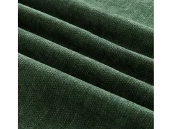 Sofá de 2 lugares com apoio lombar e saia plissada removível - Tecido chenille - Verde