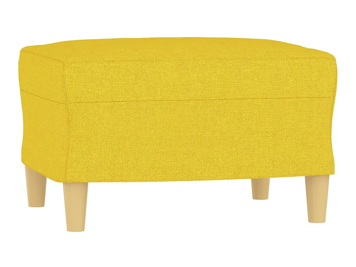 Sofá de 3 lugares com apoio de pés 180 cm tecido amarelo-claro PT501493