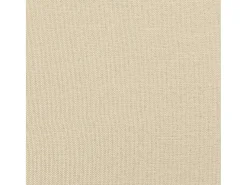 Sofá de 3 lugares com apoio de pés 180 cm tecido cor creme