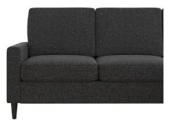 Sofá de 3 lugares com chaise longue em linho cinzento