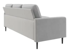 Sofá de 3 lugares com chaise longue em veludo azul