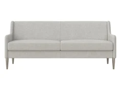 Sofá de 2 lugares com chaise longue em linho cinzento claro