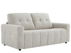 Sofá de 3 lugares conversível em tecido chenille cinza claro colchão 12 cm ISISTIA