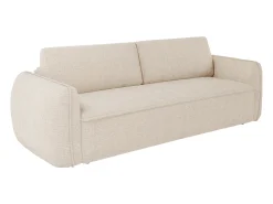 Sofá de 4 lugares conversível abertura rápida em tecido chenille bege 16 cm SELIVO da Maison Céphy