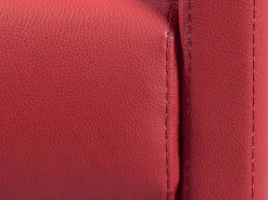 Sofá de 3 lugares convertível express em pele sintética vermelho CALIFE