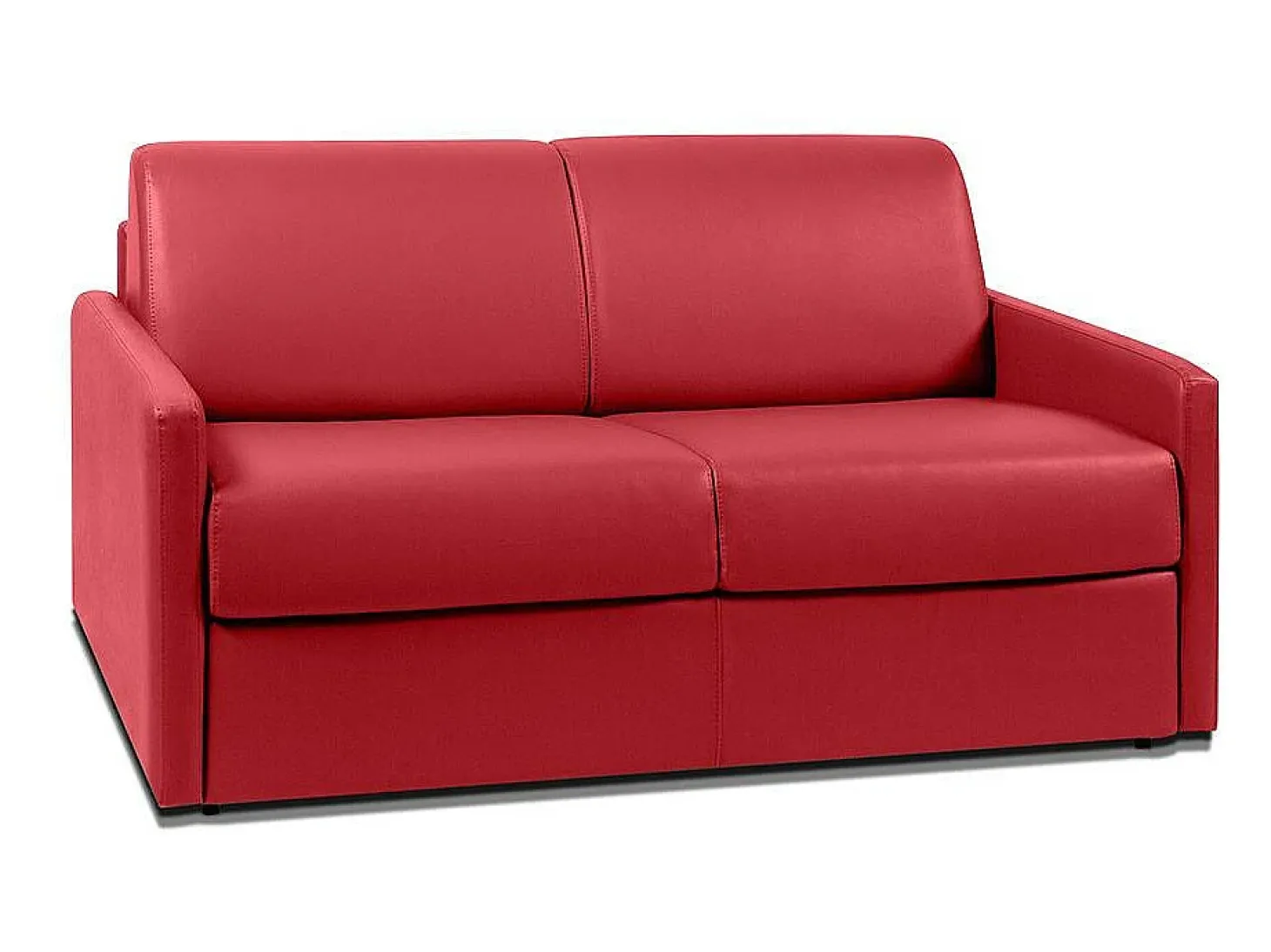 Sofá de 3 lugares convertível express em pele sintética Vermelho CALIFE