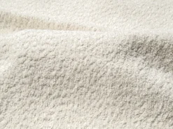 Sofá de 4 lugares convertível expresso em tecido bouclé branco - Colchão de 13 cm ASUFA