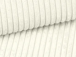 Sofá de 4 lugares convertível veludo canelado branco - AMELIA