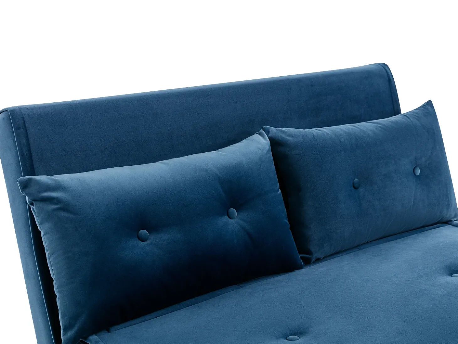 Sofá de 2 lugares convertível veludo azul-escuro estilo habitat jovem URIBIA