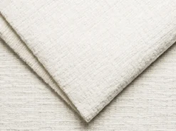 Sofá de 4 lugares convertível deslizante em tecido chenille branco marfim MONELIA
