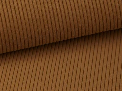 Sofá de 3 lugares convertível veludo canelado terracota TEODORA