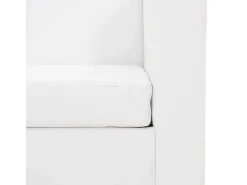 Sofá de 2 lugares couro artificial branco