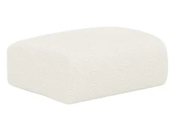 Sofá de 3 lugares e pufe tecido bouclé branco POGNI de Maison Céphy