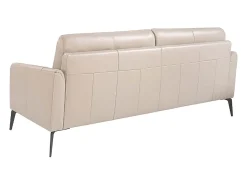 Sofá de 3 lugares em pele cinzenta taupe 6138 ANGEL CERDA