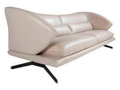 Sofá de 2 lugares em pele cinzenta taupe 6145 ANGEL CERDA