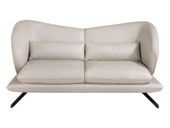 Sofá de 2 lugares em pele cinzenta taupe 6145 ANGEL CERDA