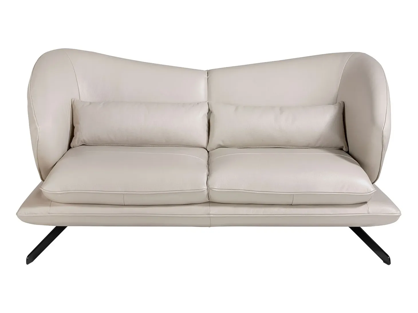 Sofá de 2 lugares em pele cinzenta taupe 6145 ANGEL CERDA