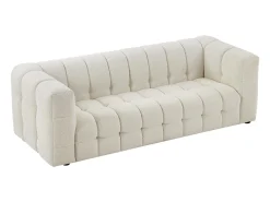 Sofá de 3 lugares em tecido bouclé branco marfim design LERICI de Pascal Morabito