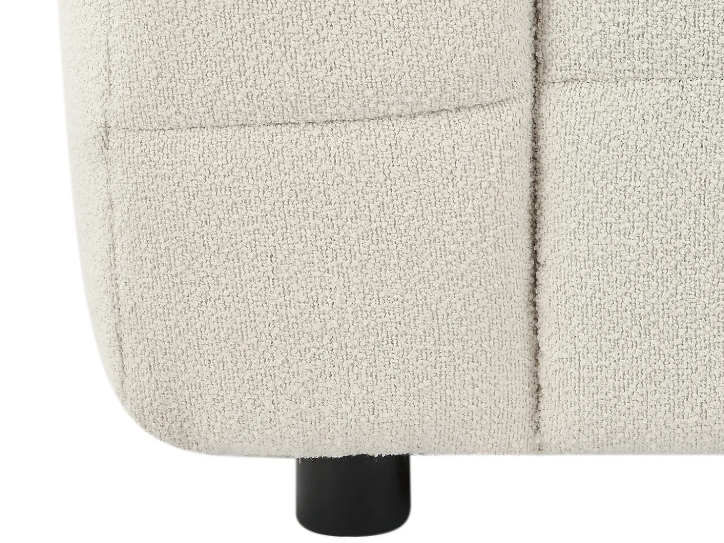 Sofá de 3 lugares em tecido bouclé branco marfim design LERICI de Pascal Morabito