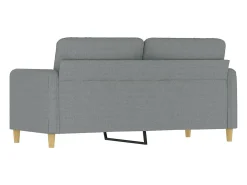 Sofá de 2 lugares em tecido 140 cm cinzento-claro PT385986