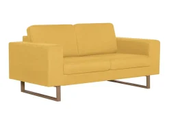 Sofá de 2 lugares em tecido amarelo PT292821