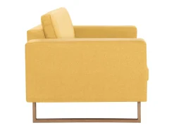 Sofá de 2 lugares em tecido amarelo PT292821