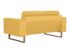 Sofá de 2 lugares em tecido amarelo PT292821