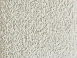 Sofá de 3 lugares em tecido bouclette branco-pérola COLIANI