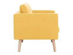 Sofá de 2 lugares em tecido amarelo PT651810