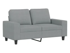 Sofá de 2 lugares em tecido 120 cm cinzento-claro PT990774