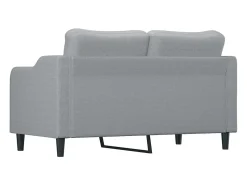 Sofá de 2 lugares em tecido 140 cm cinzento-claro