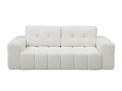 Sofá de 2 lugares em tecido bouclé branco. SOPELANA