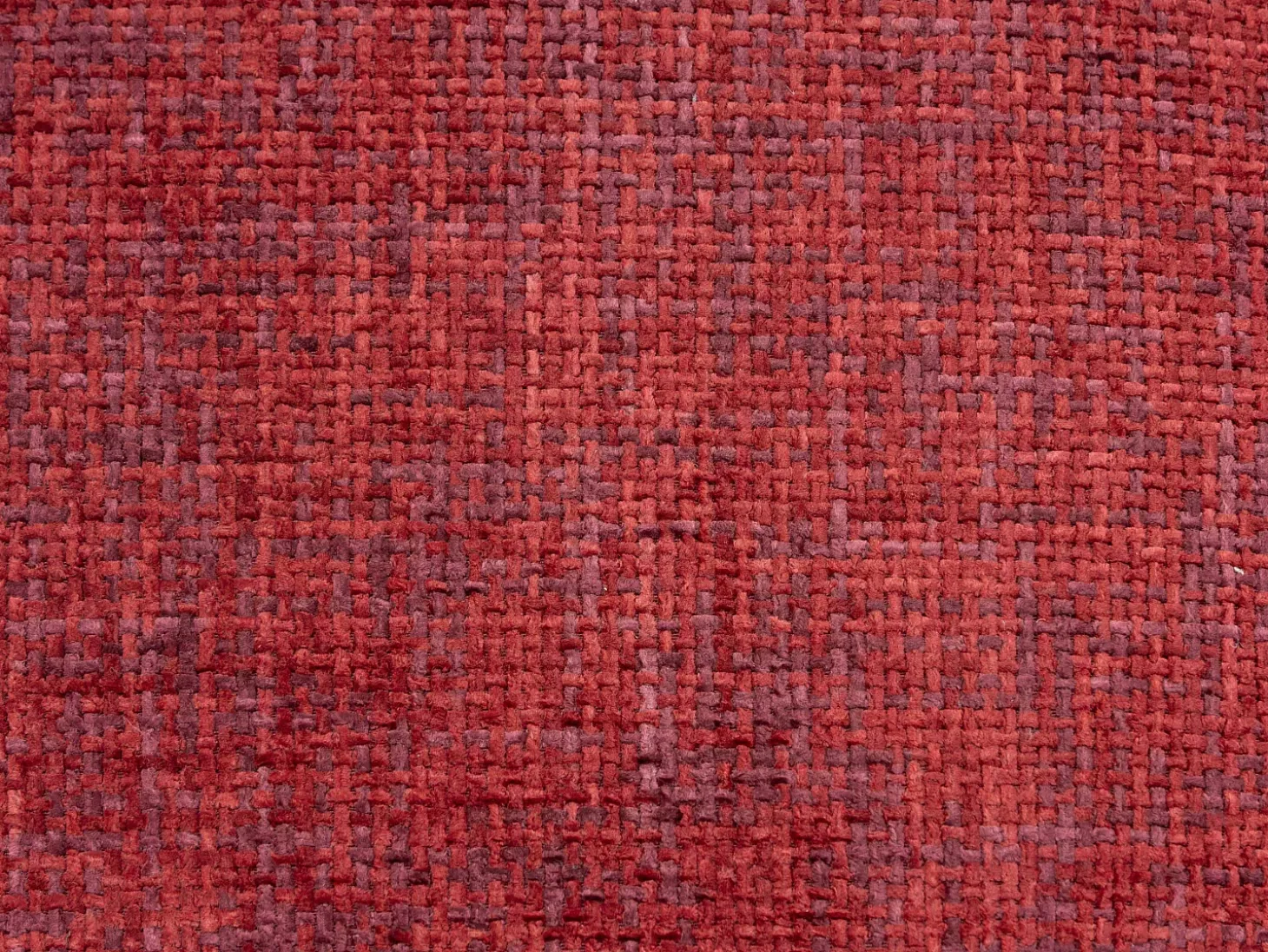 Sofá de 3 lugares em tecido texturizado vermelho POGNI da Maison Céphy