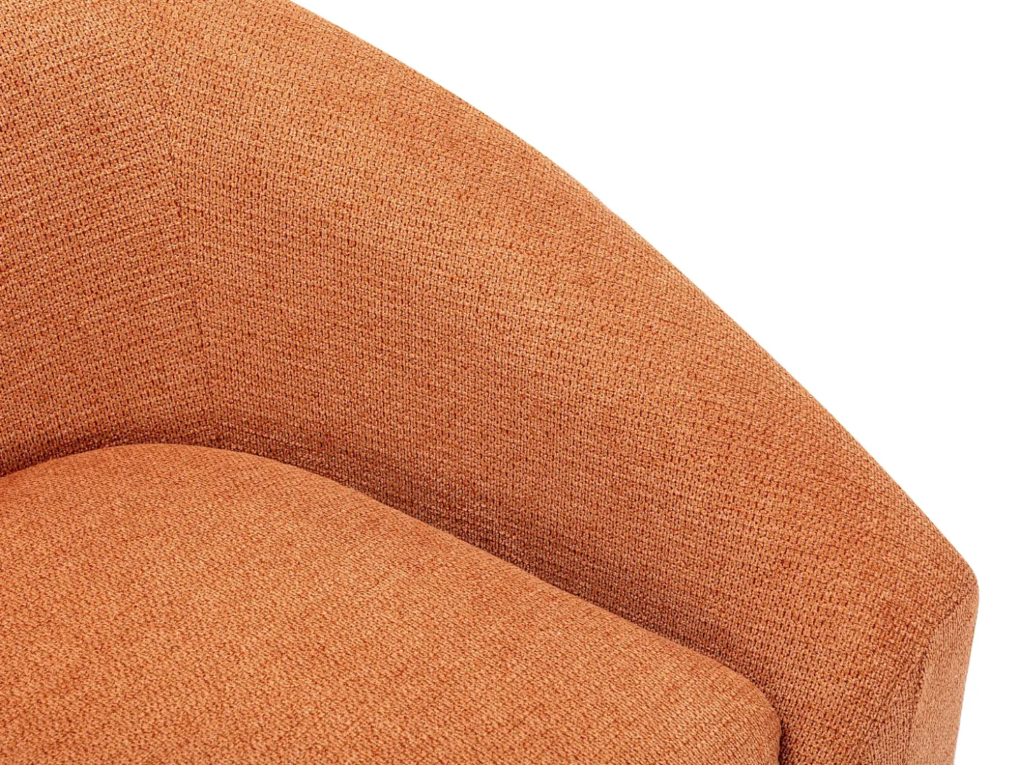 Sofá de 2 lugares em tecido cor terracota estilo design OSSANA