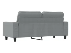 Sofá de 2 lugares em tecido 140 cm cinzento-claro PT583781