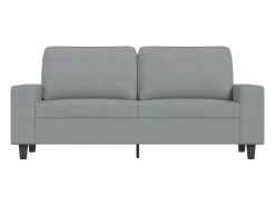 Sofá de 2 lugares em tecido 140 cm cinzento-claro PT583781