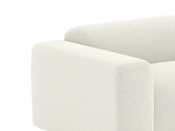 Sofá de 3 lugares em tecido bouclé cor branca POGNI da Maison Céphy