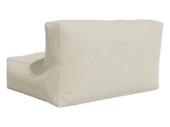 Sofá de 2 lugares em tecido bouclé cor branco sujo NOUMARA