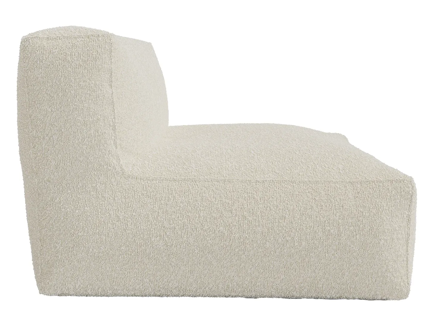 Sofá de 2 lugares em tecido bouclé cor branco sujo NOUMARA